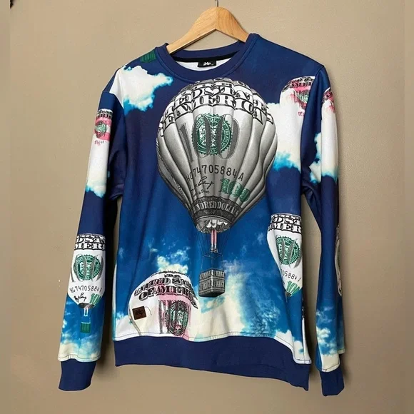 IMPERIOUS money balloons Benjamins crewneck sweatshirt crew streetwear skater M - Picture 3 of 12